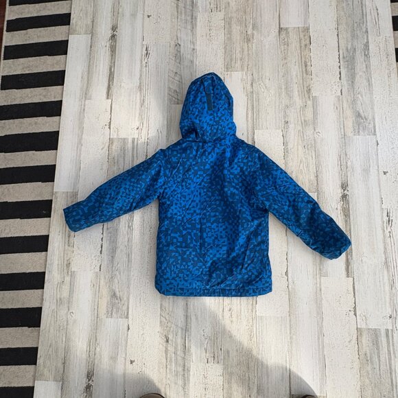 Columbia Boys Size XS 6/7  Winter Coat Blue Full Zip & Snaps Hooded Jacket - Picture 3 of 8